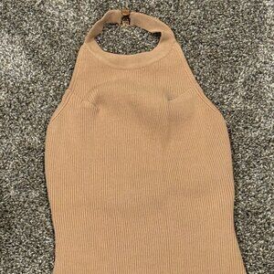 Milly Metal Neck Halter Top Size P